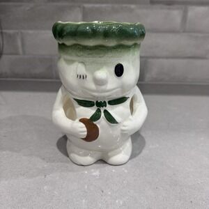 Winking Bobby Baker Utensil Holder Pillsbury Dough Boy USA Spoon and Fork Set